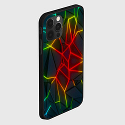 Чехол для iPhone 12 Pro Семицветный перелив, цвет: 3D-черный — фото 2