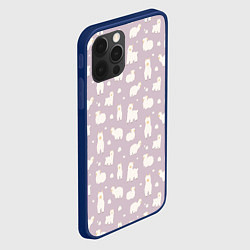 Чехол для iPhone 12 Pro Purple Alpacas, цвет: 3D-тёмно-синий — фото 2