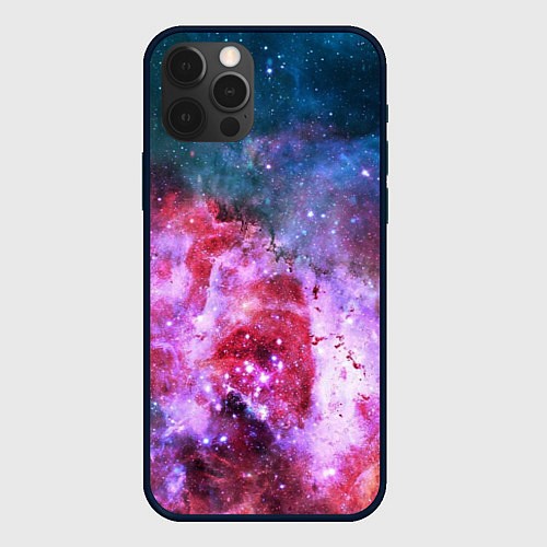 Чехол iPhone 12 Pro Астрономия - вселенная / 3D-Черный – фото 1