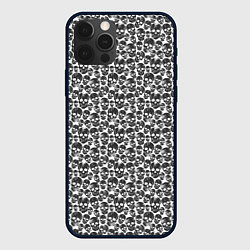 Чехол для iPhone 12 Pro Череп со скулами, цвет: 3D-черный