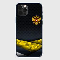 Чехол iPhone 12 Pro Золотой герб black gold