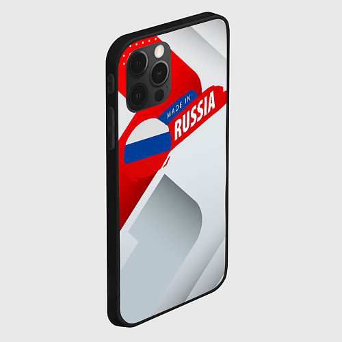 Чехол iPhone 12 Pro Welcome to Russia red & white / 3D-Черный – фото 2