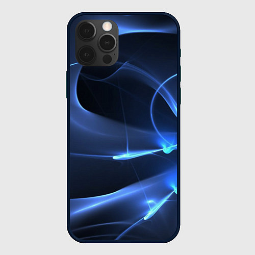 Чехол iPhone 12 Pro Свечение - абстракция / 3D-Черный – фото 1