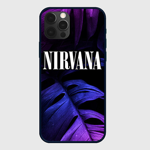 Чехол iPhone 12 Pro Nirvana neon monstera / 3D-Черный – фото 1