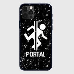 Чехол iPhone 12 Pro Portal glitch на темном фоне