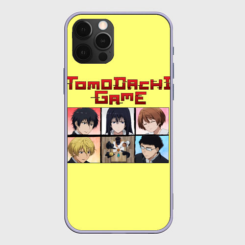Чехол iPhone 12 Pro Tomodachi Game: аниме / 3D-Светло-сиреневый – фото 1