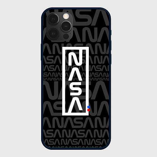 Чехол iPhone 12 Pro Nasa паттерн / 3D-Черный – фото 1