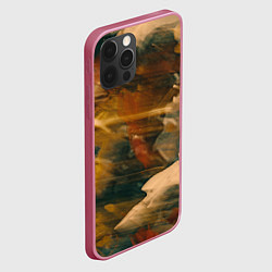 Чехол для iPhone 12 Pro Туманные сюрреалистичные краски, цвет: 3D-малиновый — фото 2