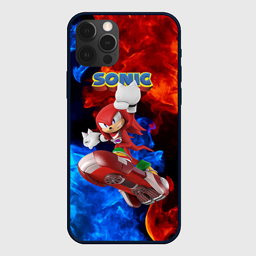 Чехол iPhone 12 Pro Knuckles Echidna - Sonic - Video game / 3D-Черный – фото 1