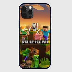 Чехол для iPhone 12 Pro Валентин Minecraft, цвет: 3D-черный