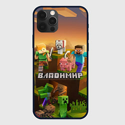 Чехол для iPhone 12 Pro Владимир Minecraft, цвет: 3D-черный