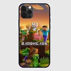 Чехол для iPhone 12 Pro Владислав Minecraft, цвет: 3D-черный
