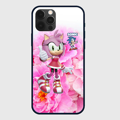 Чехол iPhone 12 Pro Sonic - Amy Rose - Video game / 3D-Черный – фото 1