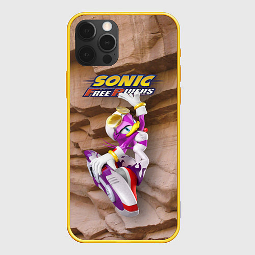 Чехол iPhone 12 Pro Wave the Swallow - Sonic Free Riders / 3D-Желтый – фото 1