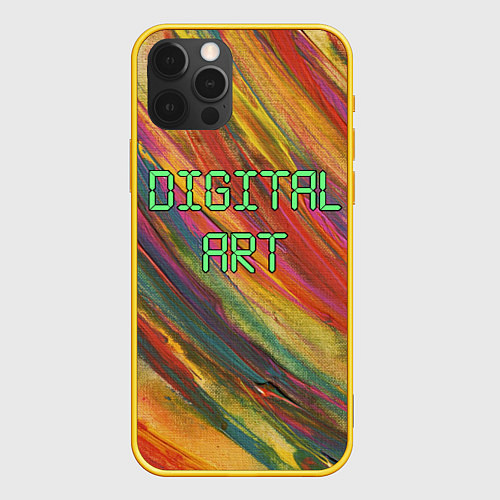 Чехол iPhone 12 Pro Цифровой арт - холст и масло / 3D-Желтый – фото 1