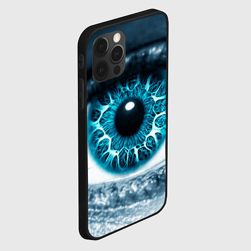 Чехол iPhone 12 Pro Инопланетный глаз / 3D-Черный – фото 2