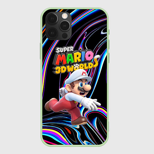 Чехол iPhone 12 Pro Super Mario 3D World - Video game - Nintendo / 3D-Салатовый – фото 1