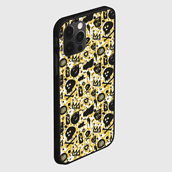 Чехол для iPhone 12 Pro Череп и корона граффити, цвет: 3D-черный — фото 2