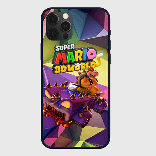 Чехол iPhone 12 Pro Точило Боузера - Super Mario 3D World / 3D-Черный – фото 1