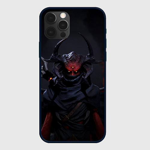 Чехол iPhone 12 Pro Metall hellsinger art / 3D-Черный – фото 1