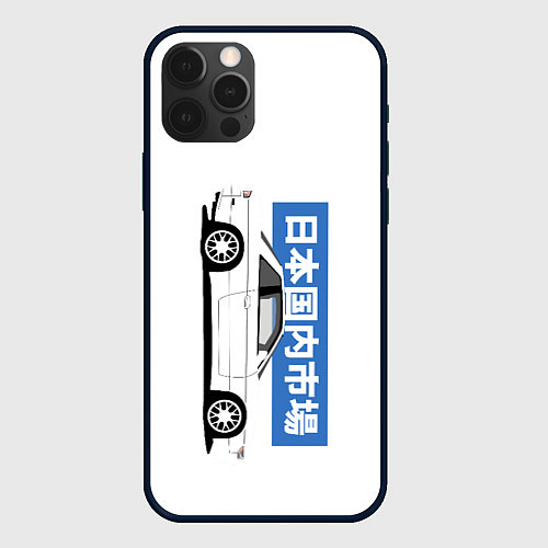 Чехол iPhone 12 Pro Японские авто Nissan Silvia s13 JDM / 3D-Черный – фото 1