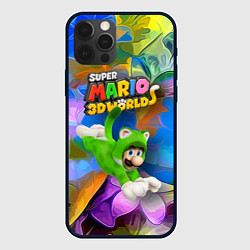 Чехол iPhone 12 Pro Luigi cat - Super Mario 3D World - Nintendo