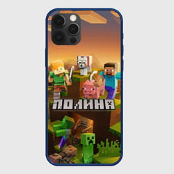 Чехол для iPhone 12 Pro Полина Minecraft, цвет: 3D-тёмно-синий