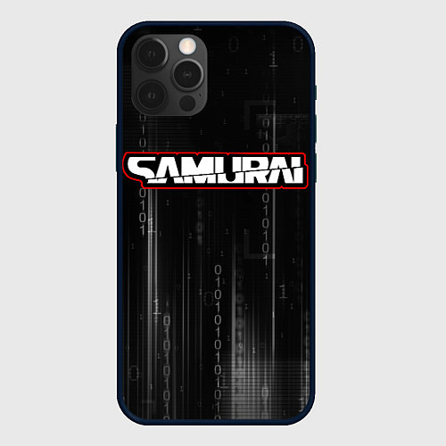 Чехол iPhone 12 Pro Samurai - Киберпанк - Двоичный код / 3D-Черный – фото 1