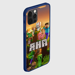 Чехол для iPhone 12 Pro Яна Minecraft, цвет: 3D-тёмно-синий — фото 2