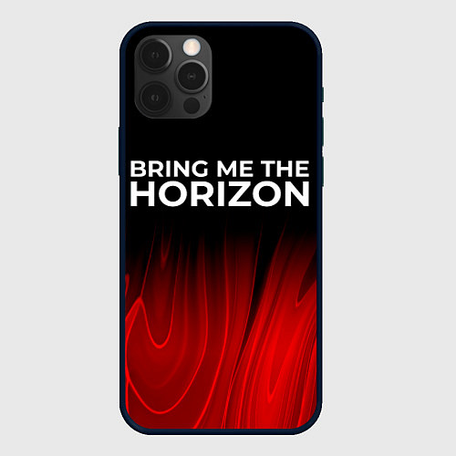 Чехол iPhone 12 Pro Bring Me the Horizon red plasma / 3D-Черный – фото 1