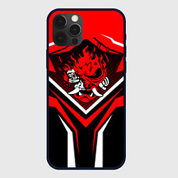Чехол iPhone 12 Pro Киберпанк - Демон Они - Sportwear