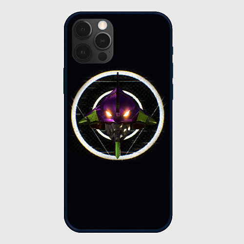 Чехол iPhone 12 Pro Evangelion grunge / 3D-Черный – фото 1