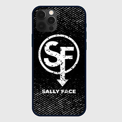 Чехол iPhone 12 Pro Sally Face с потертостями на темном фоне