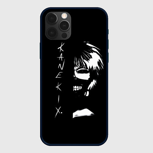 Чехол iPhone 12 Pro Tokyo Ghoul Kaneki Ken - anime / 3D-Черный – фото 1