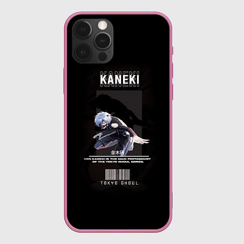 Чехол iPhone 12 Pro Tokyo Ghoul: Kaneki Ken / 3D-Малиновый – фото 1