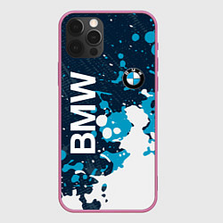 Чехол для iPhone 12 Pro Bmw Краска, цвет: 3D-малиновый