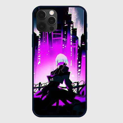 Чехол iPhone 12 Pro Люси из аниме Cyberpunk Edgerunners / 3D-Черный – фото 1