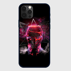 Чехол для iPhone 12 Pro Неоновый пришелец, цвет: 3D-черный