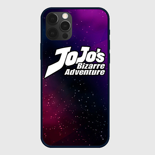 Чехол iPhone 12 Pro JoJo Bizarre Adventure gradient space / 3D-Черный – фото 1