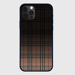 Чехол для iPhone 12 Pro Tartan gradient, цвет: 3D-черный