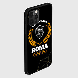 Чехол для iPhone 12 Pro Лого Roma и надпись legendary football club на тем, цвет: 3D-черный — фото 2