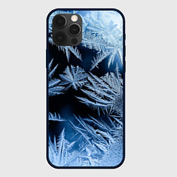 Чехол для iPhone 12 Pro Морозный узор на стекле, цвет: 3D-черный