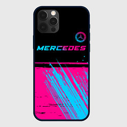 Чехол iPhone 12 Pro Mercedes - neon gradient: символ сверху