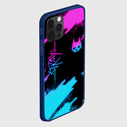 Чехол для iPhone 12 Pro Stray neon, цвет: 3D-тёмно-синий — фото 2