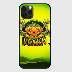 Чехол для iPhone 12 Pro Тыква - зомби хэллоуин, цвет: 3D-черный