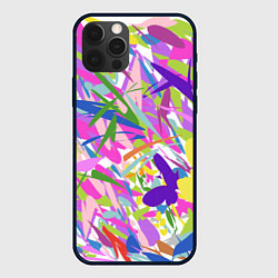 Чехол iPhone 12 Pro Сочные краски лета и бабочки