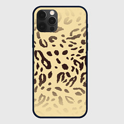Чехол для iPhone 12 Pro Пятнистые леопардовые узоры, цвет: 3D-черный