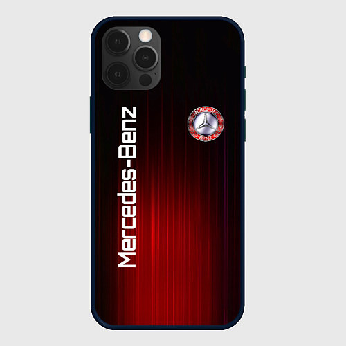 Чехол iPhone 12 Pro Mercedes-Benz art / 3D-Черный – фото 1