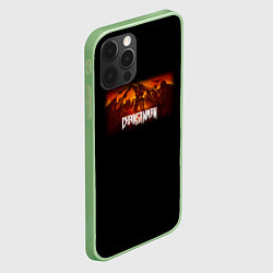 Чехол для iPhone 12 Pro Человек-бензопила арт в стиле doom, цвет: 3D-салатовый — фото 2