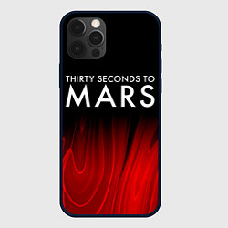 Чехол iPhone 12 Pro Thirty Seconds to Mars red plasma